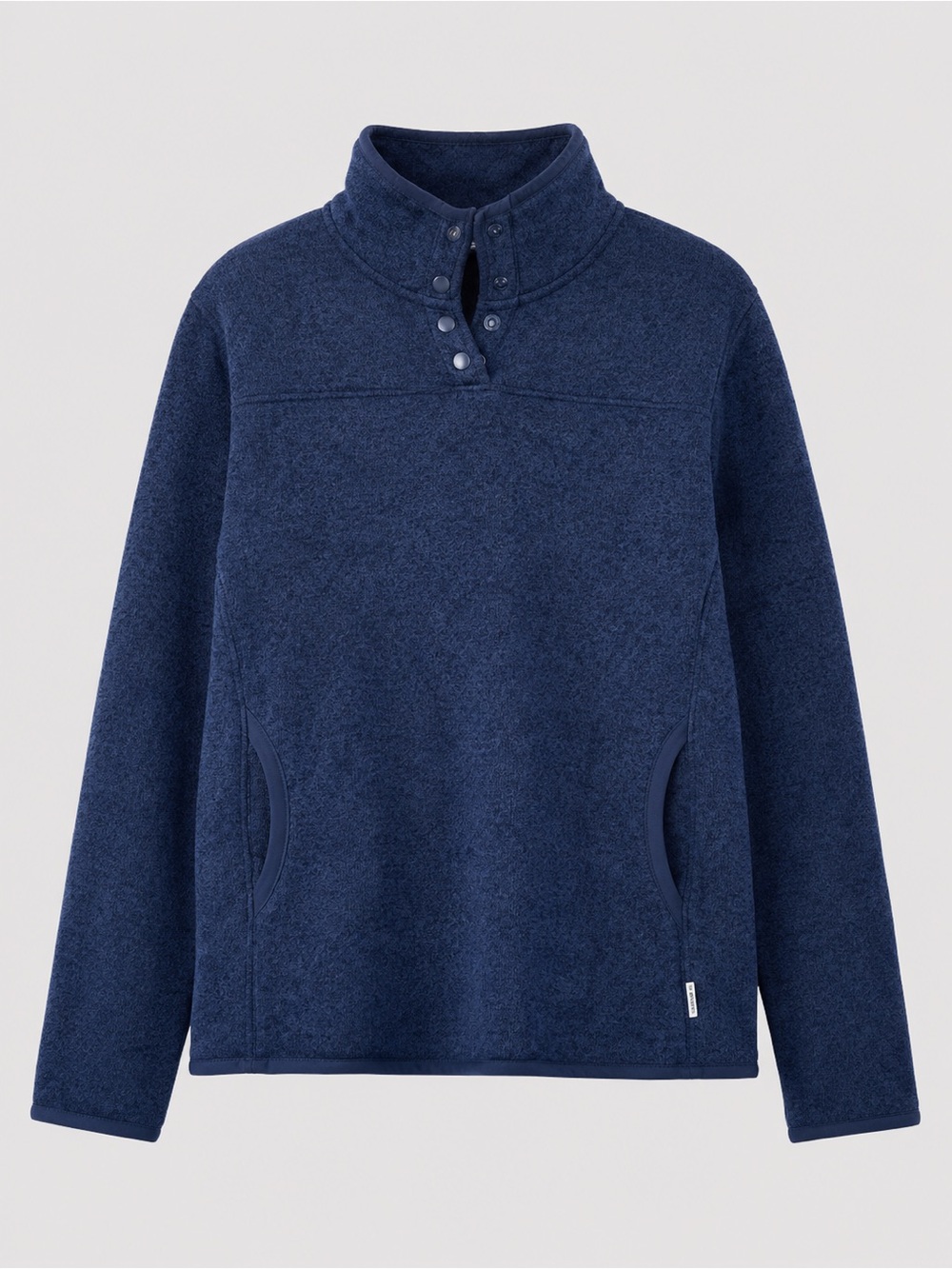 Eddie Bauer Navy Zip-Up Funnel Neck Sweater